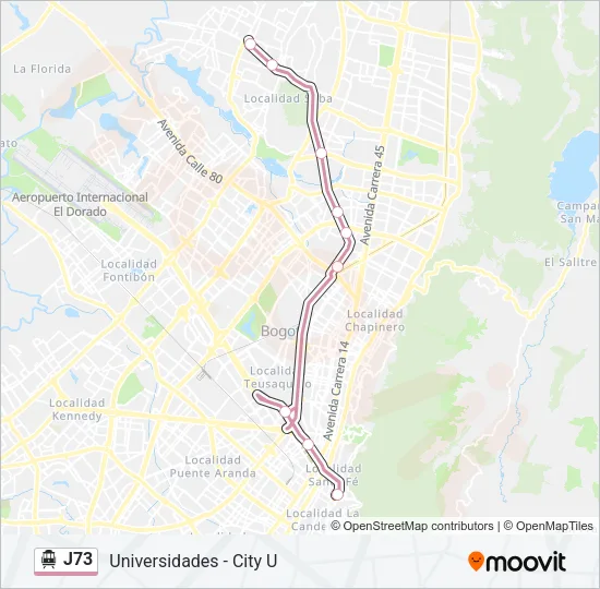 J73 Cable Car Line Map