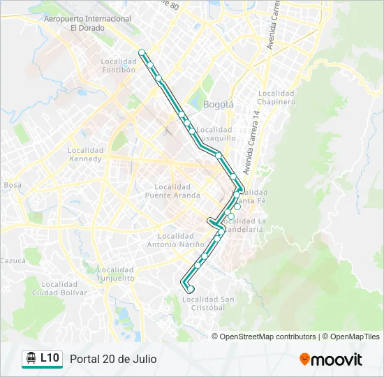 L10 Cable Car Line Map
