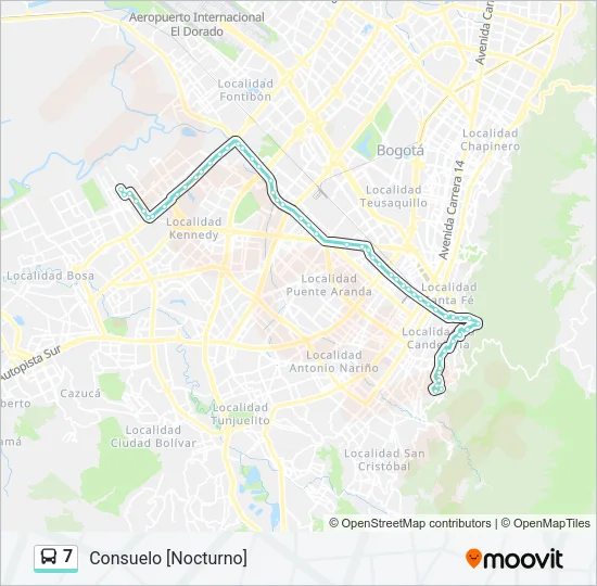 7 Bus Line Map
