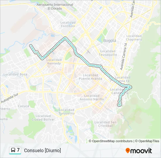 7 Bus Line Map