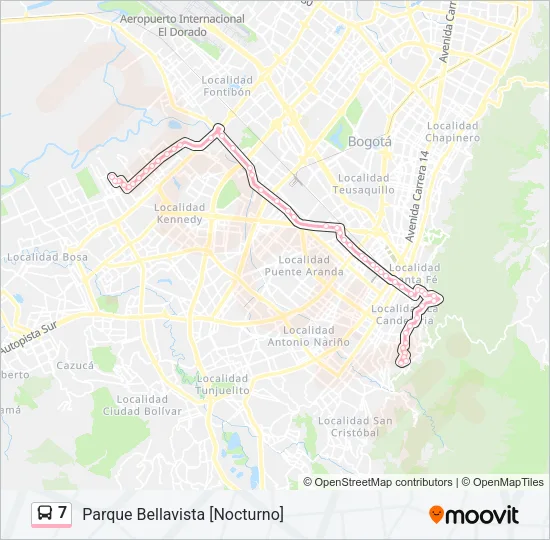 7 Bus Line Map