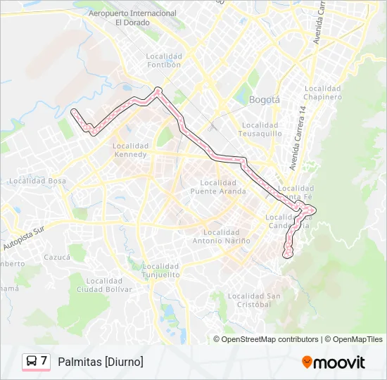 7 Bus Line Map