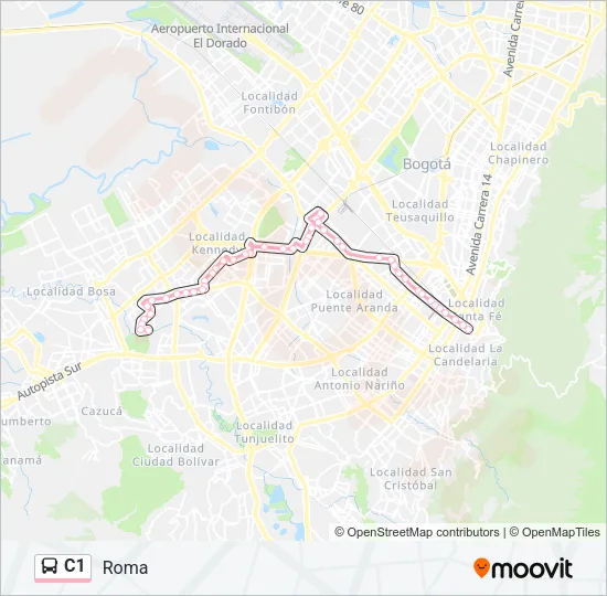 C1 Bus Line Map