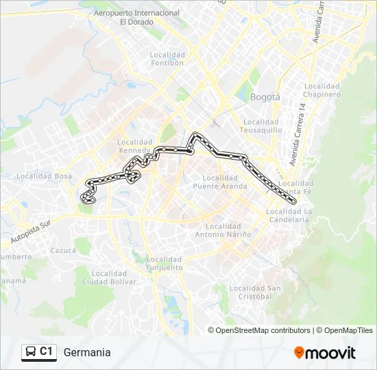 C1 Bus Line Map