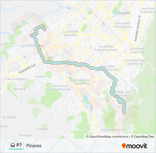 P7 Bus Line Map