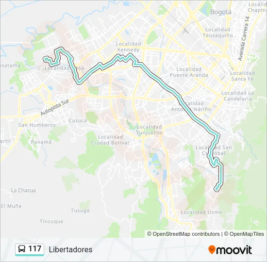 117 Bus Line Map