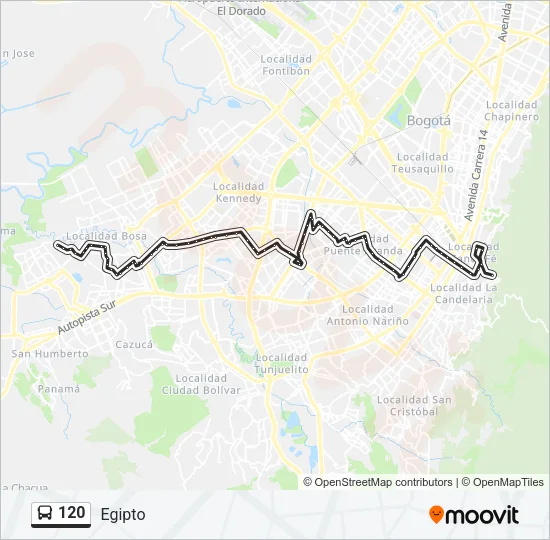 120 Bus Line Map