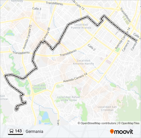 Ruta 143 horarios, paradas y mapas Germania (Actualizado)