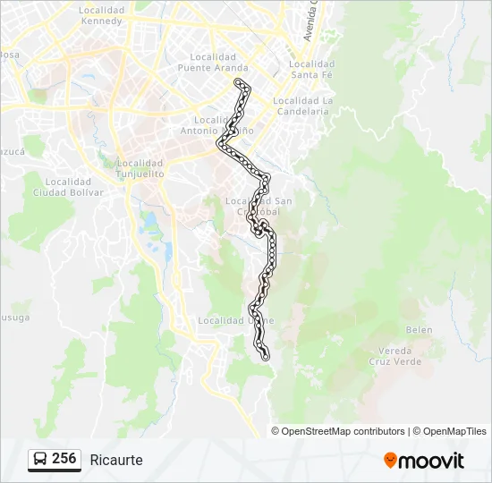 256 Bus Line Map