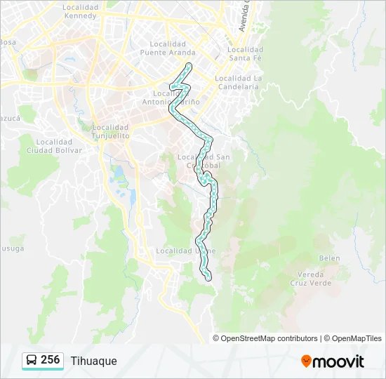 256 Bus Line Map