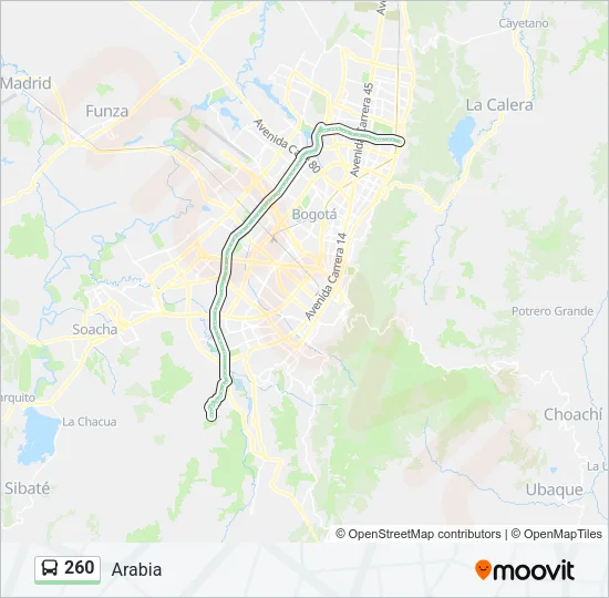 260 Bus Line Map