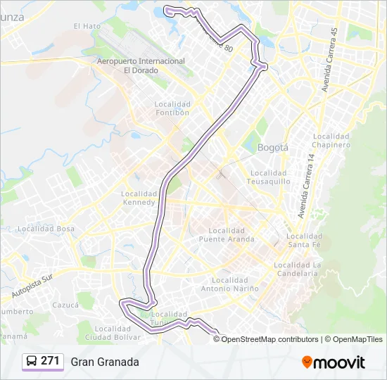 271 Bus Line Map