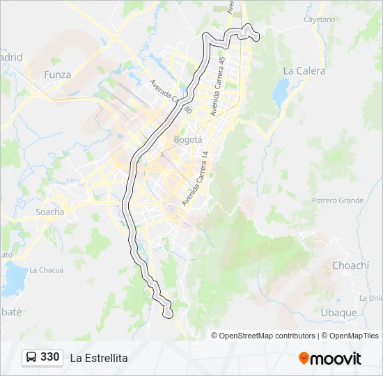 330 Bus Line Map