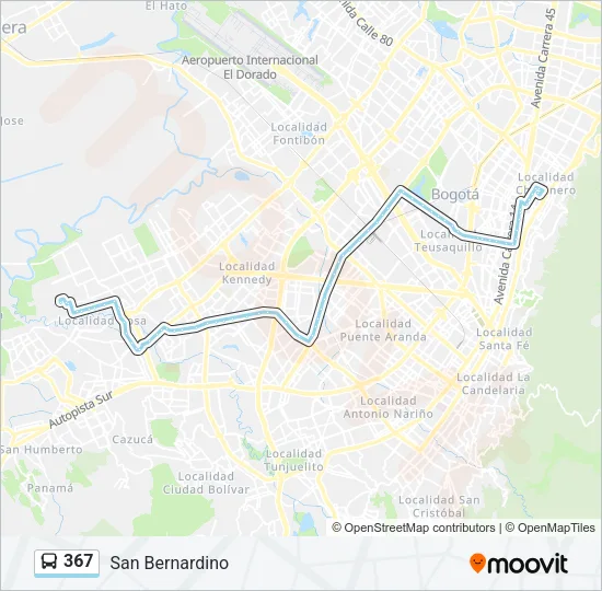 367 Bus Line Map