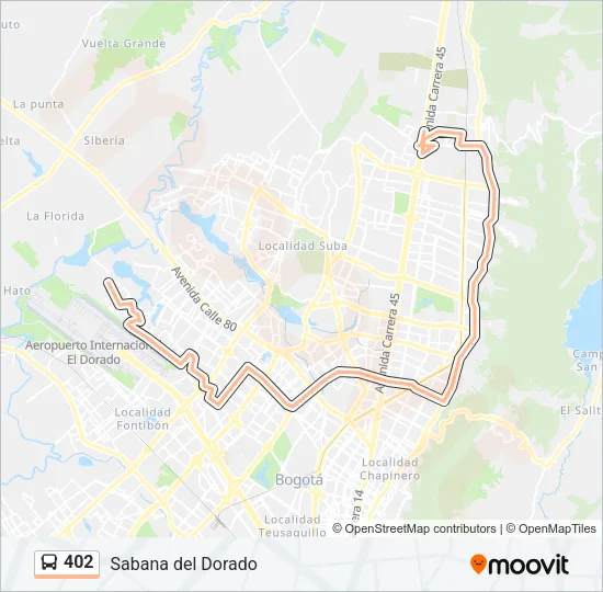 402 Bus Line Map