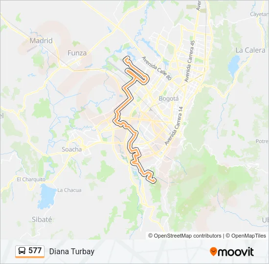 577 Bus Line Map