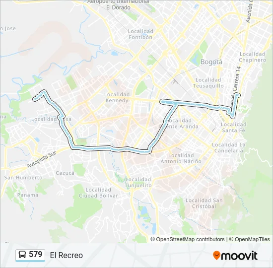 579 Bus Line Map