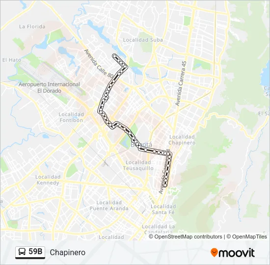 59B Bus Line Map