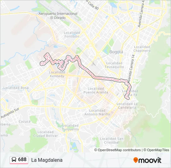 688 Bus Line Map