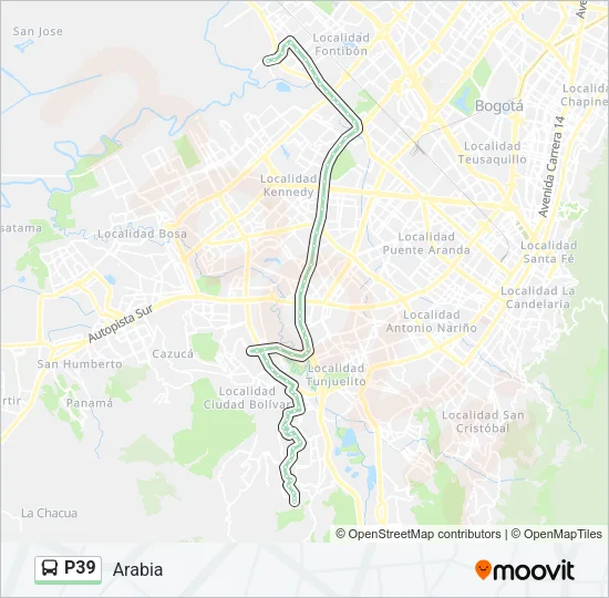 P39 Bus Line Map