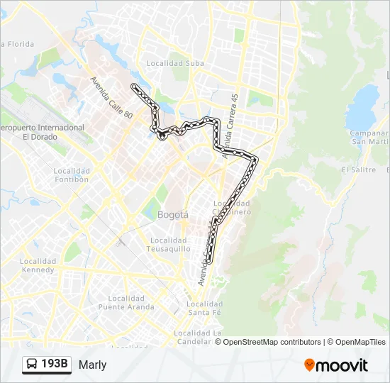 193B Bus Line Map
