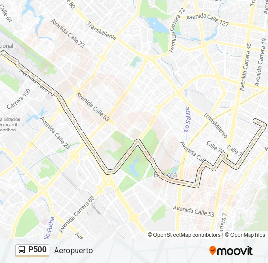 P500 Bus Line Map