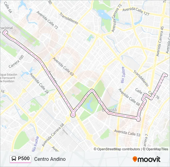 P500 Bus Line Map