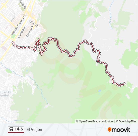 Mapa de 14-6 de SITP