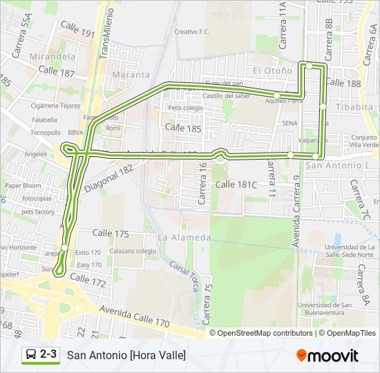 2-3 SITP Line Map