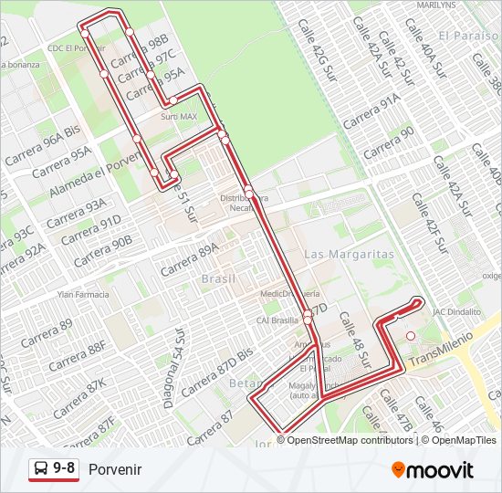 9-8 SITP Line Map