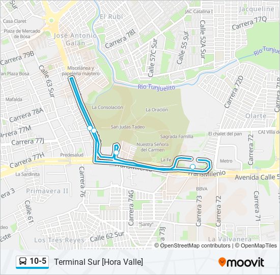 10-5 SITP Line Map