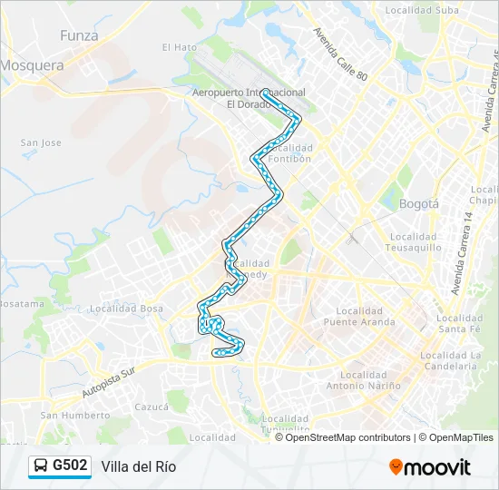 G502 Bus Line Map