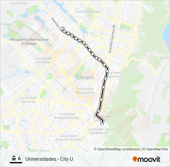 6 Cable Car Line Map