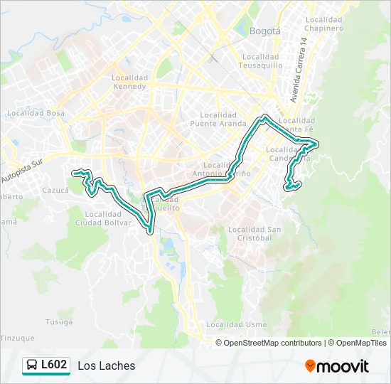 L602 Bus Line Map
