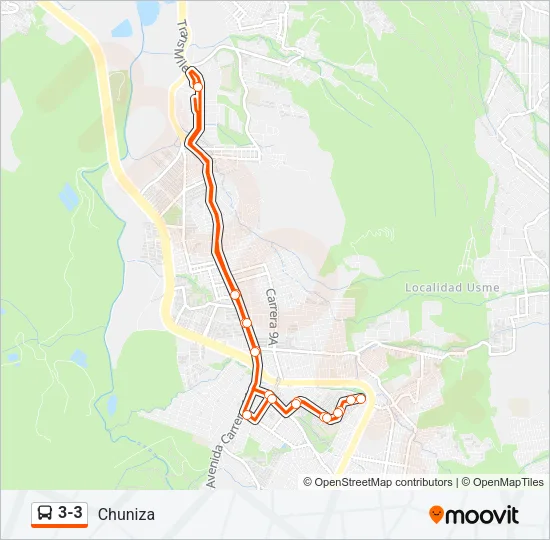 3-3 Bus Line Map