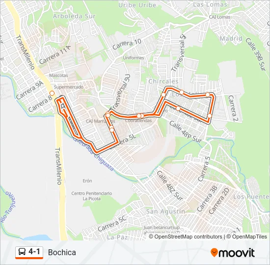 4-1 Bus Line Map