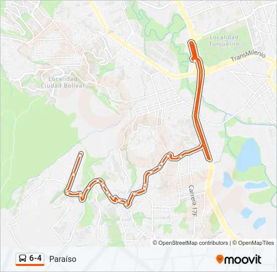 6-4 Bus Line Map