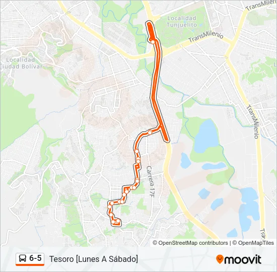 6-5 Bus Line Map