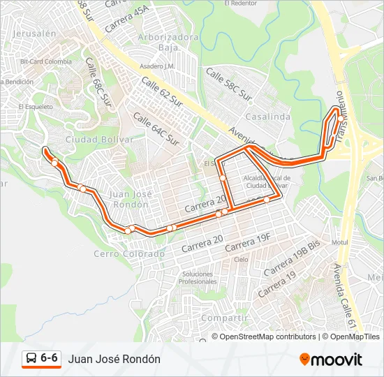 6-6 Bus Line Map