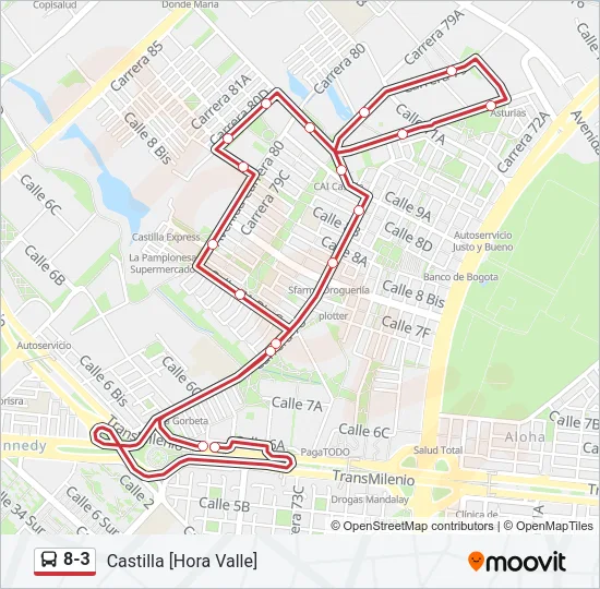 8-3 Bus Line Map