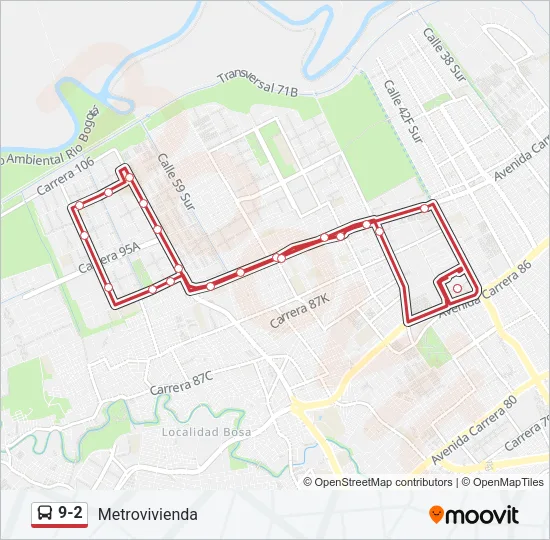 9-2 Bus Line Map