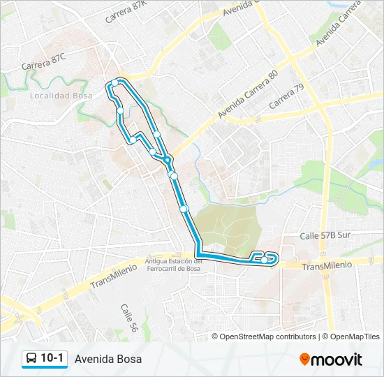 10-1 Bus Line Map