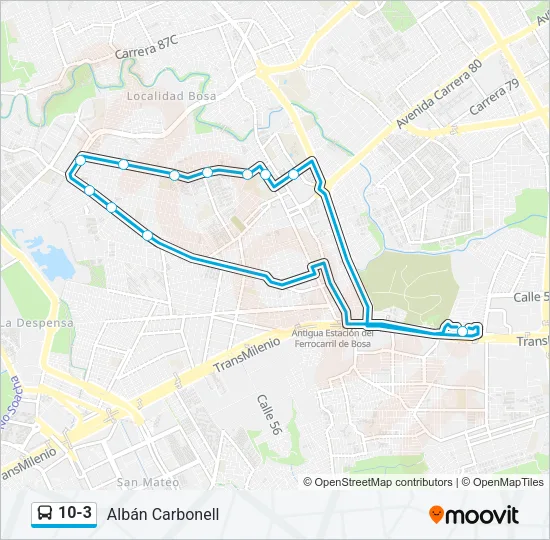 10-3 Bus Line Map