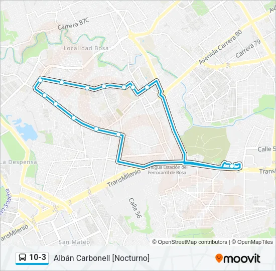 10-3 Bus Line Map