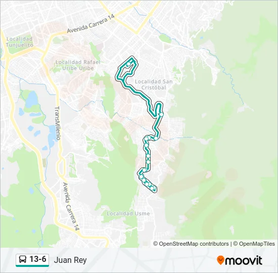 13-6 Bus Line Map