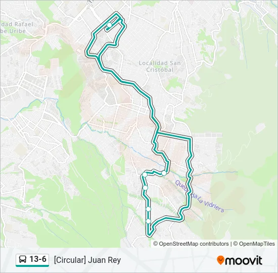 13-6 Bus Line Map