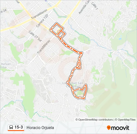 15-3 Bus Line Map