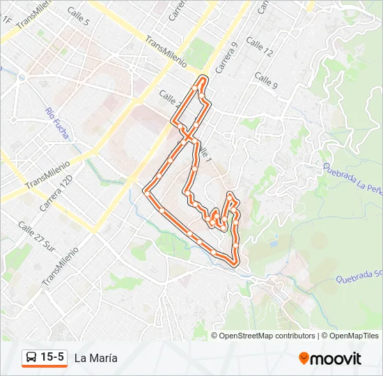 15-5 Bus Line Map