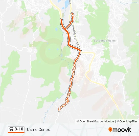 3-10 Bus Line Map