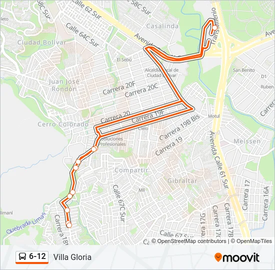 6-12 Bus Line Map